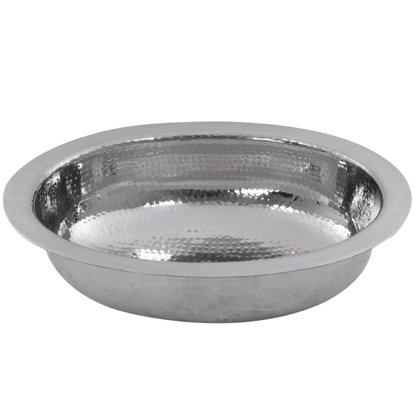 Nantucket Sinks OVS 17.75 Inch x 13.75 Inch Hand Hammered Oval Undermount Bathroom Sink