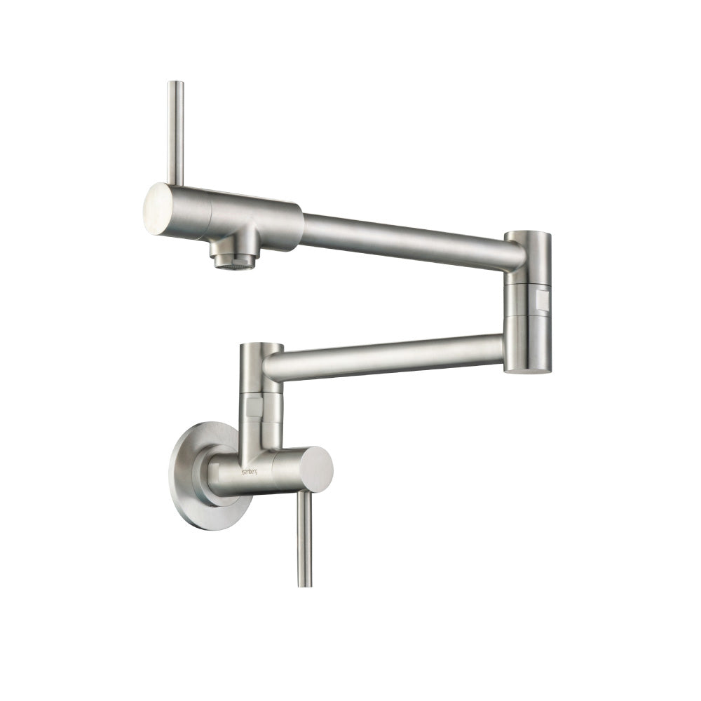 Flusso P.1000SS Wall Mounted Pot Filler - Stainless Steel