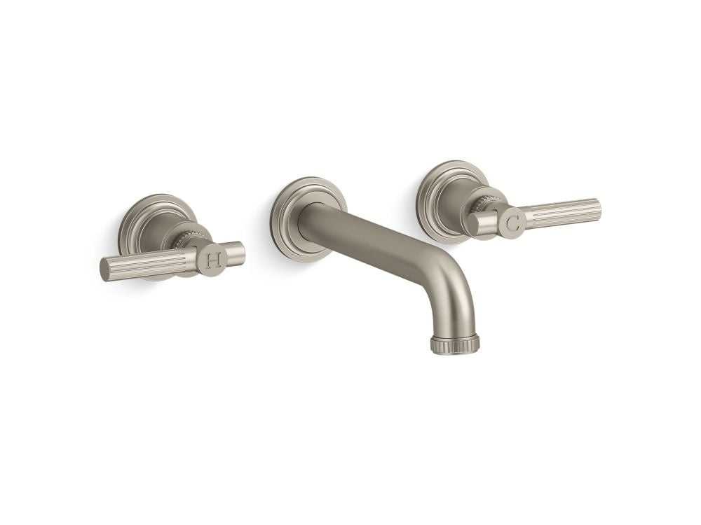 Kallista P21223-LV Central Park West Wall-Mount Lavatory Bathroom Sink Faucet, Lever Handles