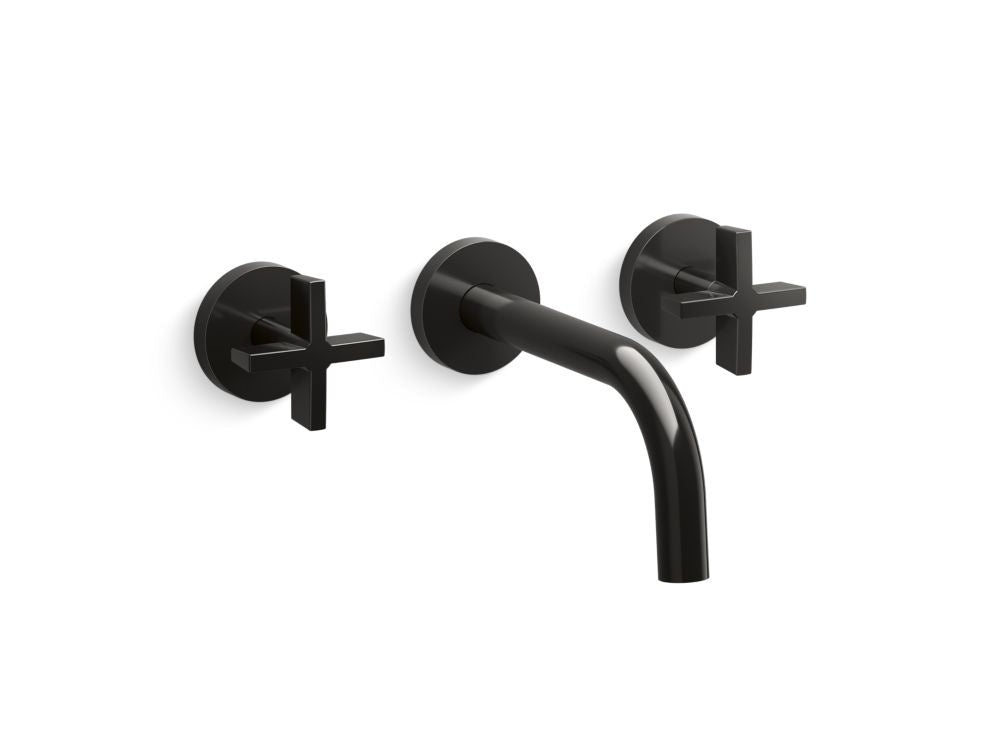 Kallista P21803-CR One Wall-Mount Lavatory Bathroom Sink Faucet, Cross Handles