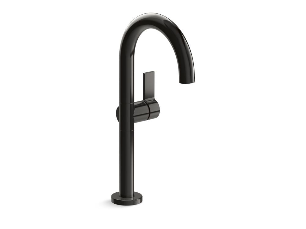 Kallista P24409-TL One Single Control Lavatory Bathroom Sink Faucet, Tall, Gooseneck Spout