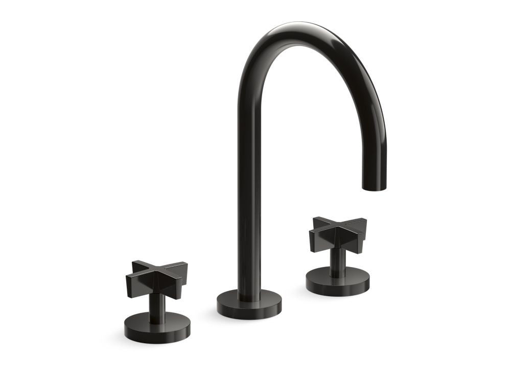Kallista P24490-CR One Lavatory Bathroom Sink Faucet, Gooseneck, Cross Handles