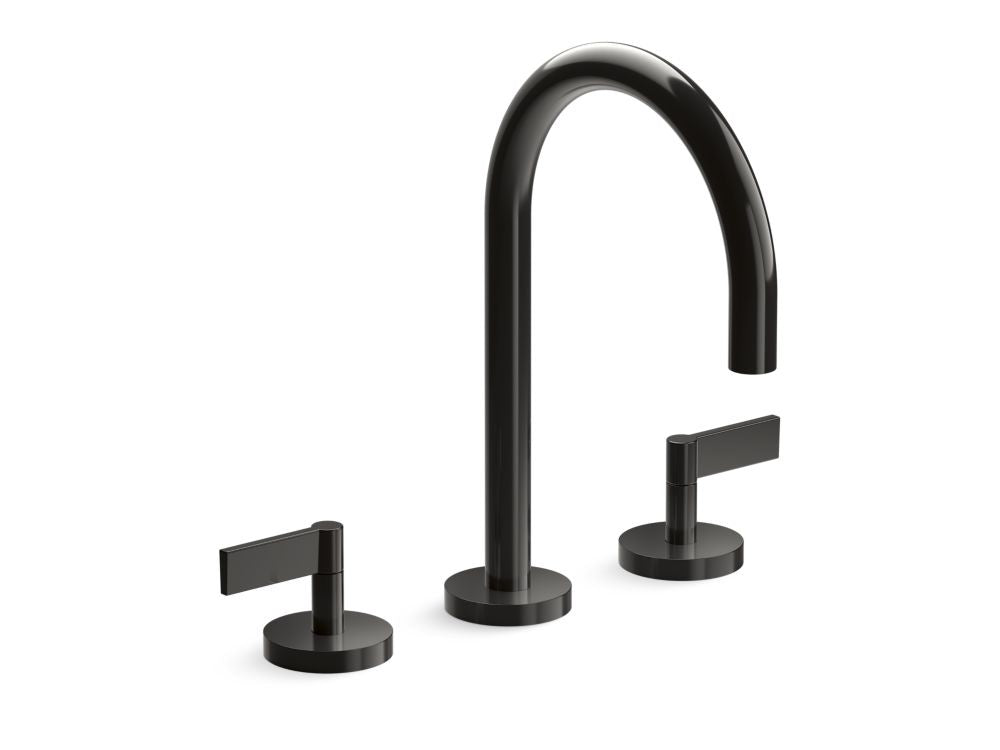 Kallista P24490-LV One Lavatory Bathroom Sink Faucet, Gooseneck, Lever Handles