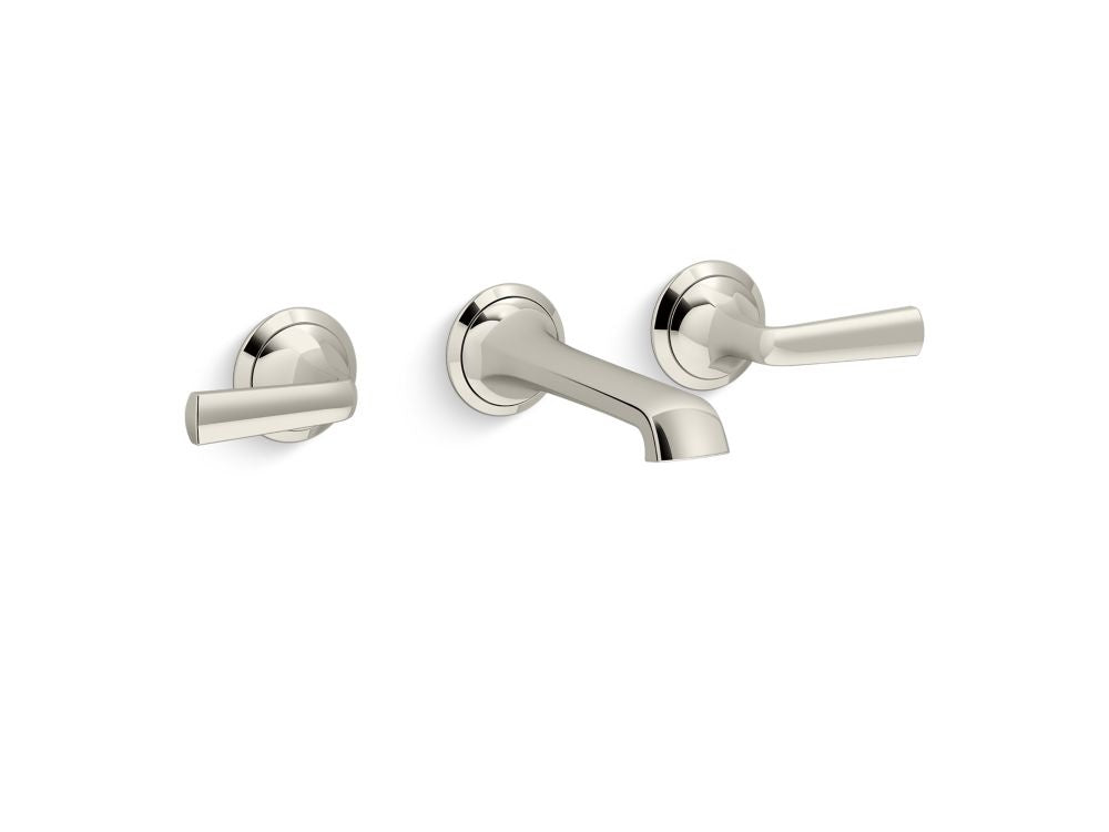 Kallista P25011-LV Script Wall-Mount Lavatory Bathroom Sink Faucet, Lever Handles