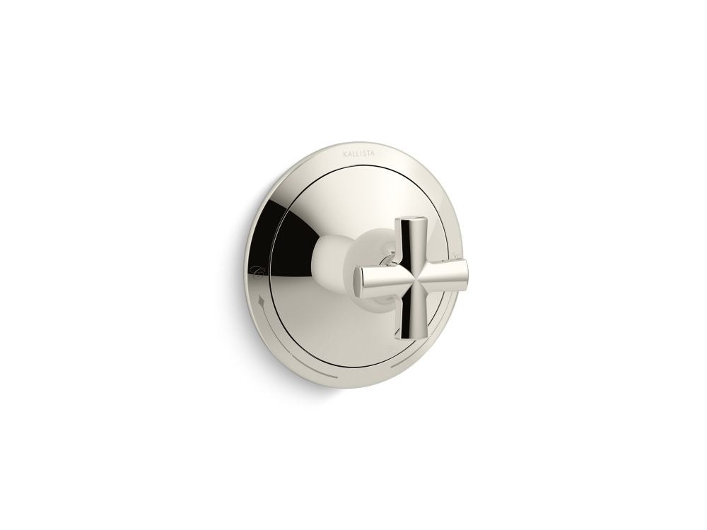 Kallista P25022-CR Script Thermostatic Trim, Cross Handle