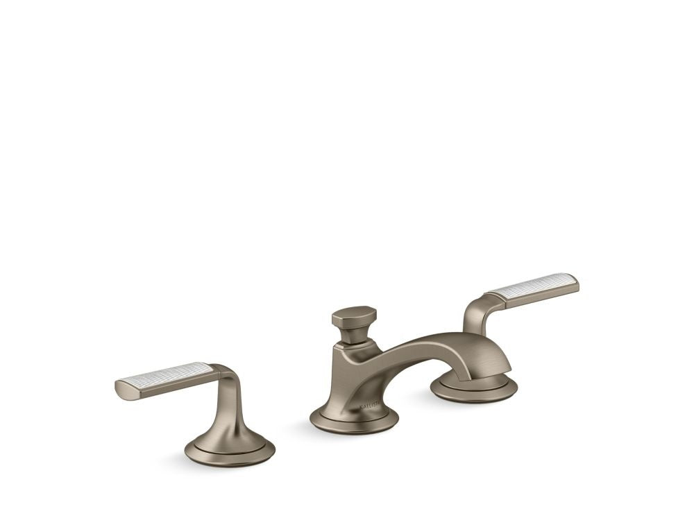 Kallista P25054-FRW Script Lavatory Bathroom Sink Faucet, Low Spout, Frost Wave Lever Handles - Parent