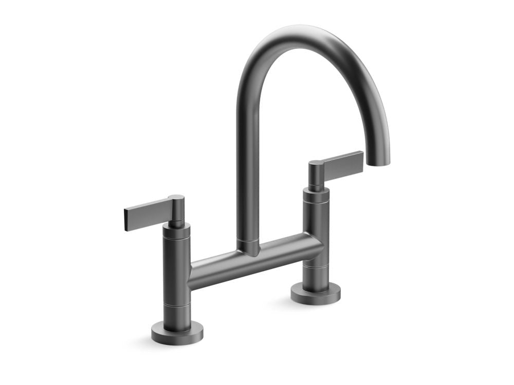 Kallista P25202-LV One Kitchen Deck-Mount Bridge Faucet, Lever Handles