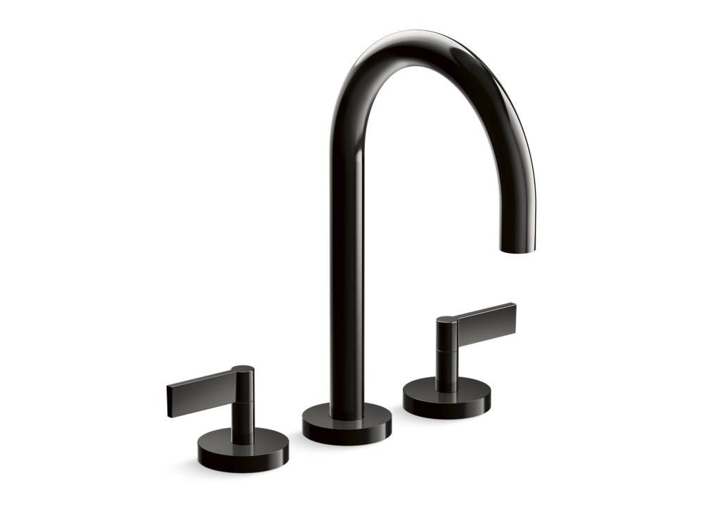 Kallista P25520-LV One Deck-Mount Roman Tub Bath Faucet, Gooseneck Spout, Lever Handles