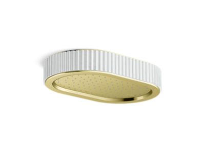 Kallista P30530-WC Bandeau Rain Showerhead, White Carrara Band