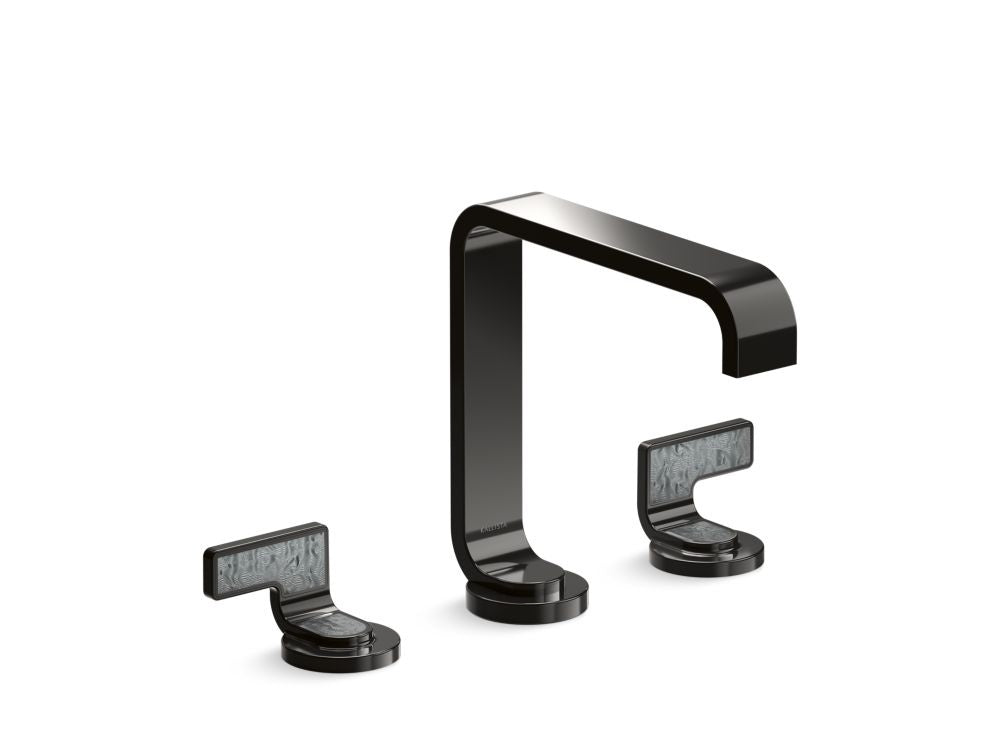 Kallista P34231-SGW Guise? widespread faucet standard spout steel grey wave lever handles - Parent
