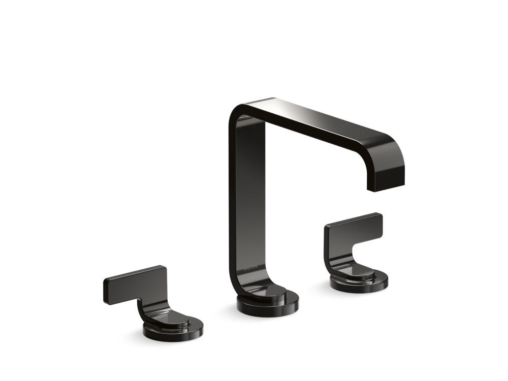 Kallista P34231-TWW Guise? widespread faucet standard spout transparent white wave lever handles - Parent