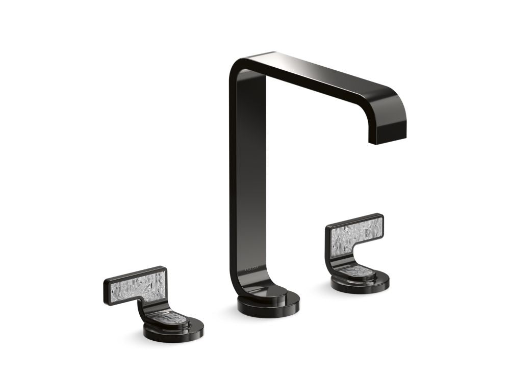 Kallista P34232-TWW Guise? widespread faucet tall spout transparent white wave lever handles - Parent