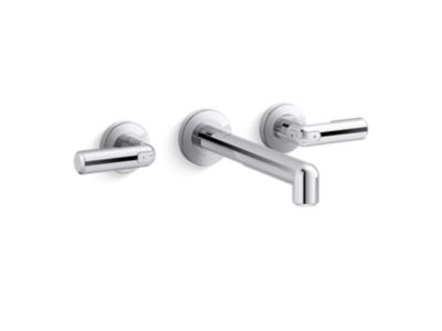 Kallista P34584-CP-CP Vice Wall Mount Widespread Sink Faucet-Lever Handles
