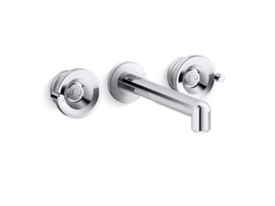 Kallista P34885-CP-CP Vice Wall Mount Widespread Sink Faucet-Wheel Handles