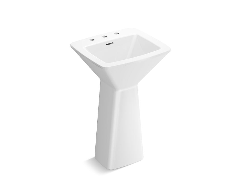 Kallista P76345-WO-0 Papion 21 Pedestal Lavatory in Stucco White