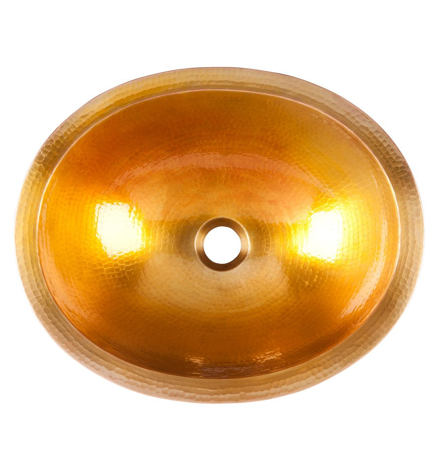 Thompson Traders PBC-ASG Masterpiece Oceanus II Handcrafted double-Wall Bath Sink Lifetime Antique Satin Gold