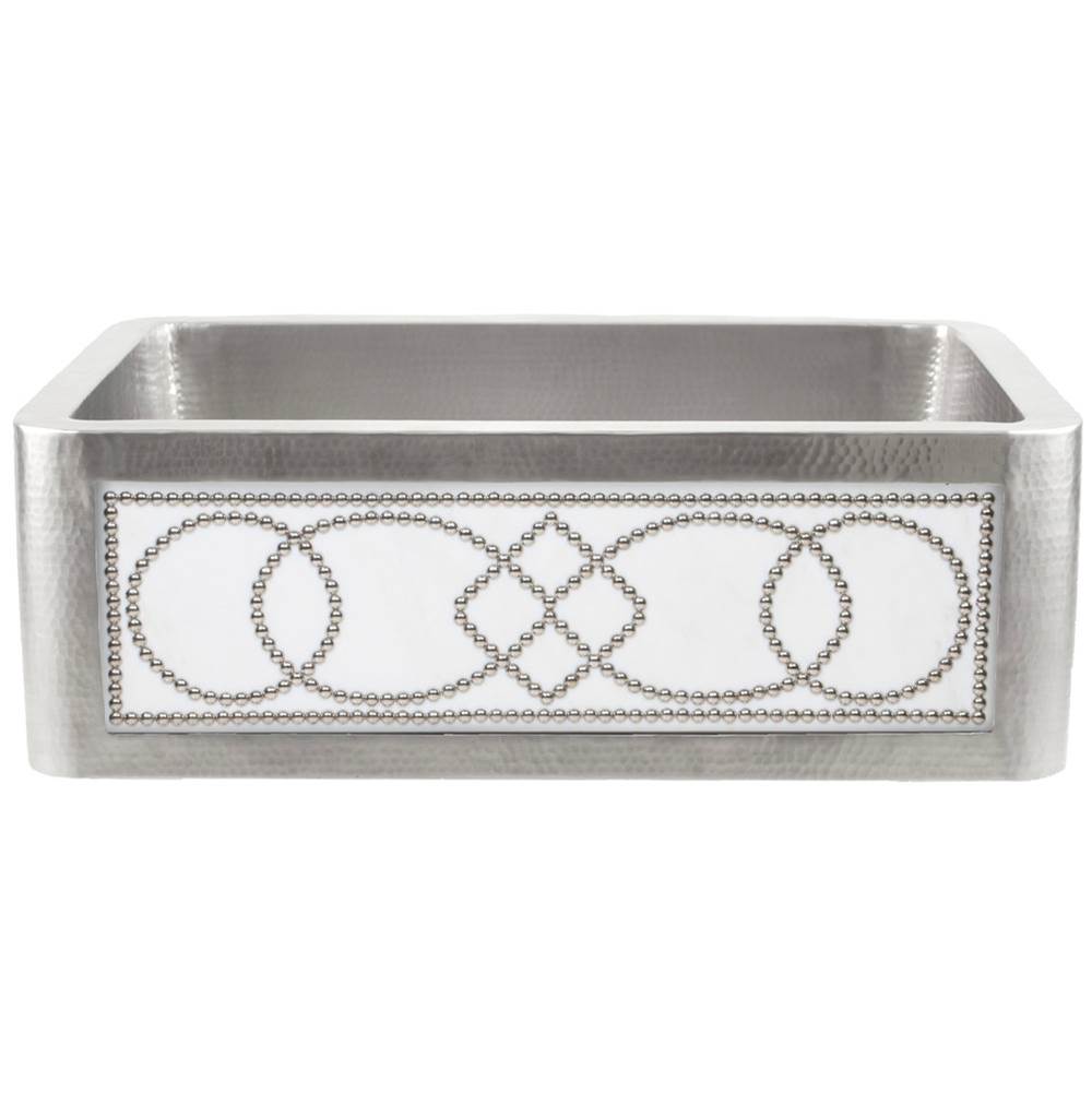 Linkasink PNL303 Panel - White Marble With Studs - Not Removable - White Marble