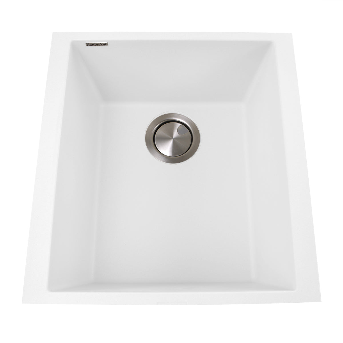 Nantucket Sinks 17" Single Bowl Undermount Granite Composite Bar-Prep Sink