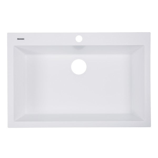 Nantucket Sinks PR3020-DM Large Single Bowl Dual-mount Granite Composite