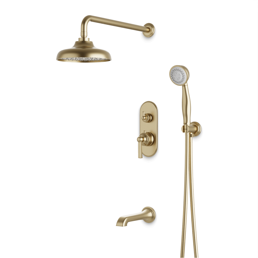 Artos PS120CL Classic Thermostatic Shower Trim Kit with Hand Shower, Tub Filler