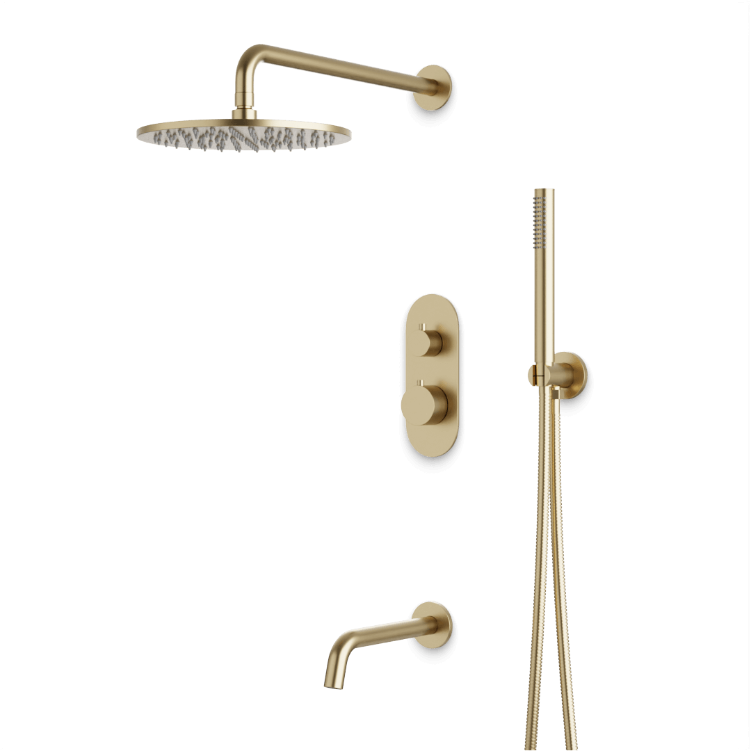Artos PS120N Opera Thermostatic Shower Trim Kit with Hand Shower, Tub Filler