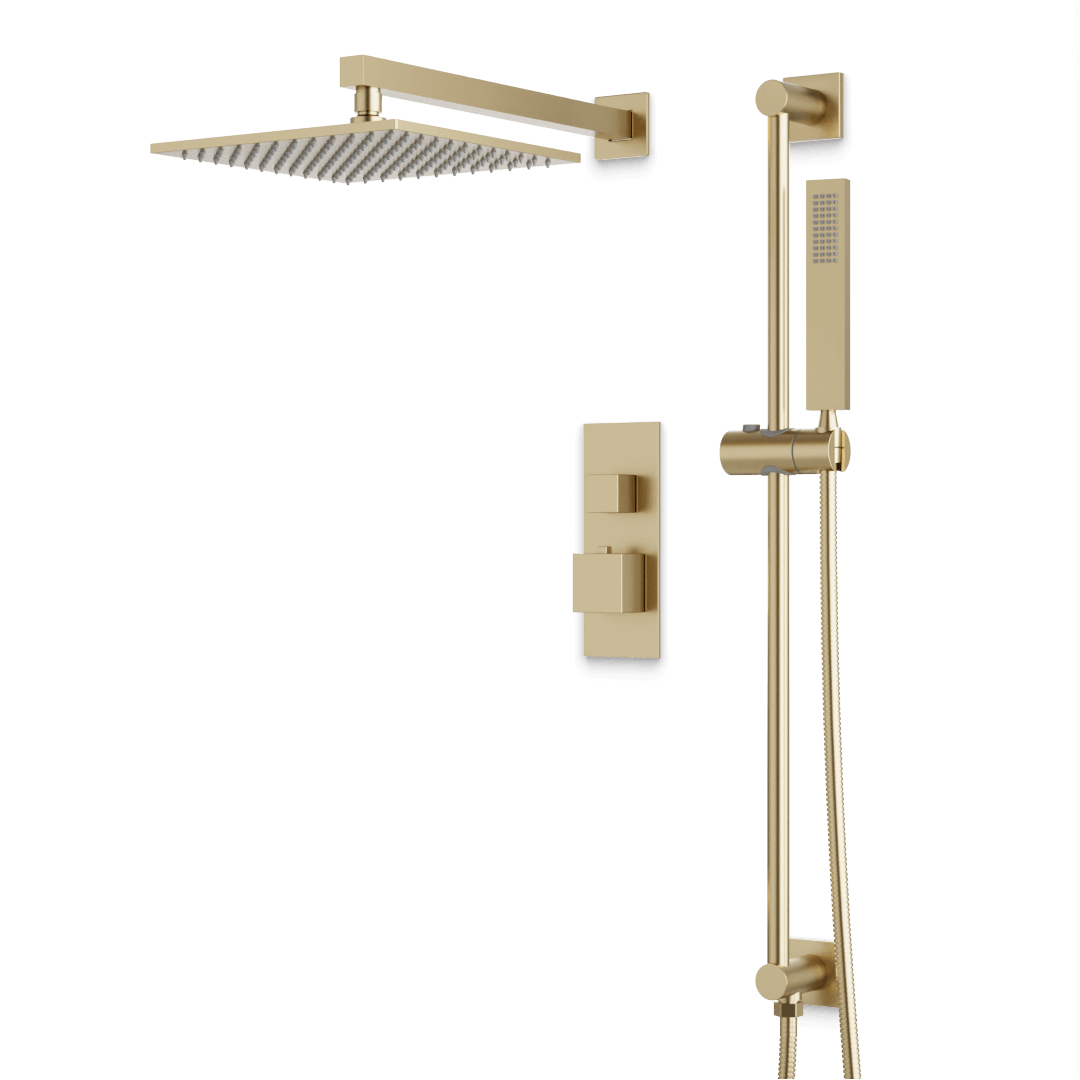 Artos PS135N Edge Thermostatic Shower Trim Kit with Hand Shower on Slide Bar