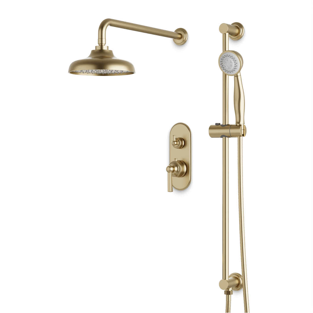 Artos PS136CL Classic Thermostatic Shower Trim Kit with Hand Shower on Slide Bar