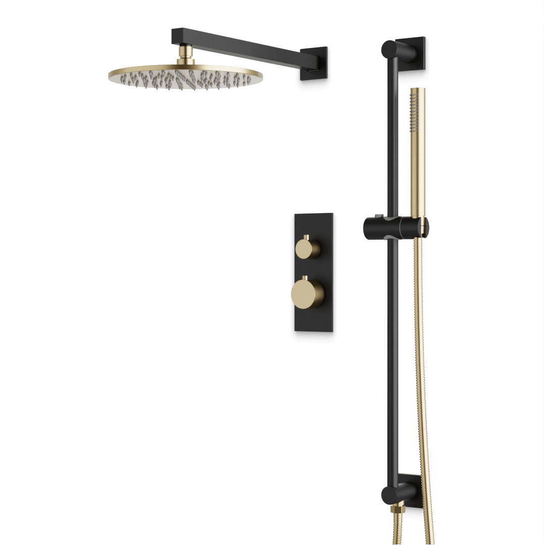 Artos PS137N Otella Thermostatic Shower Trim Kit with Hand Shower on Slide Bar