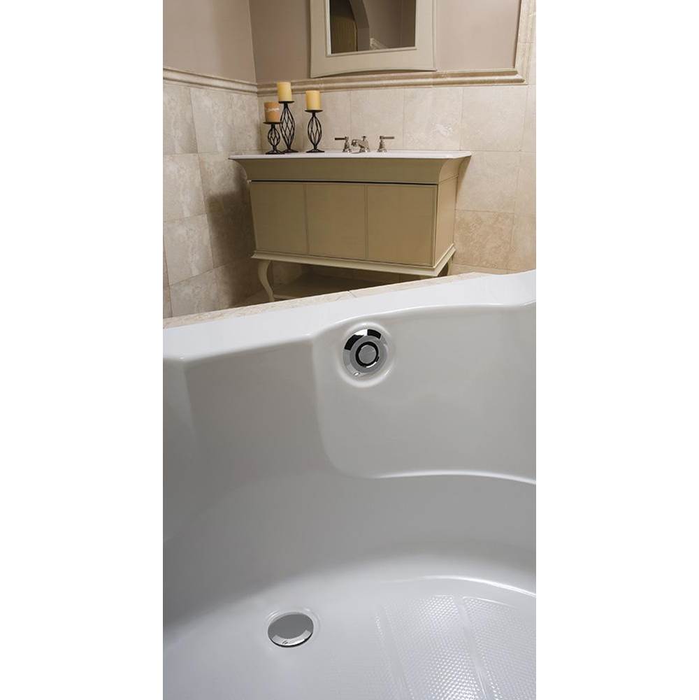 Geberit 151.602.21.1 Bathtub Drain With Push Actuation Pushcontrol, 17-24 Pp, With Ready-To-Fit-Set Trim Kit