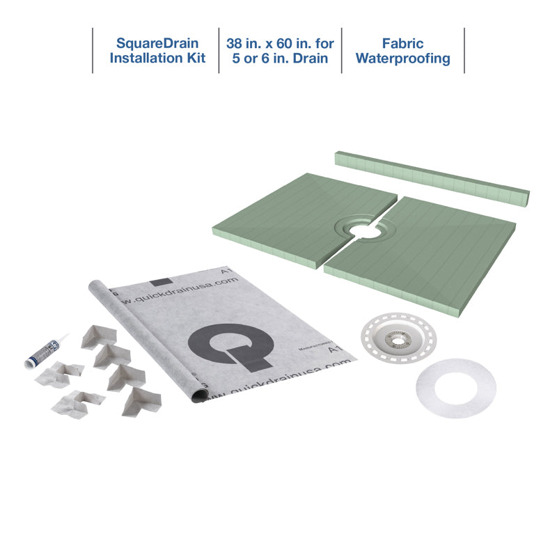 Quickdrain SDP3860L Sd Pan Kit Swp 38X60In Large Flange