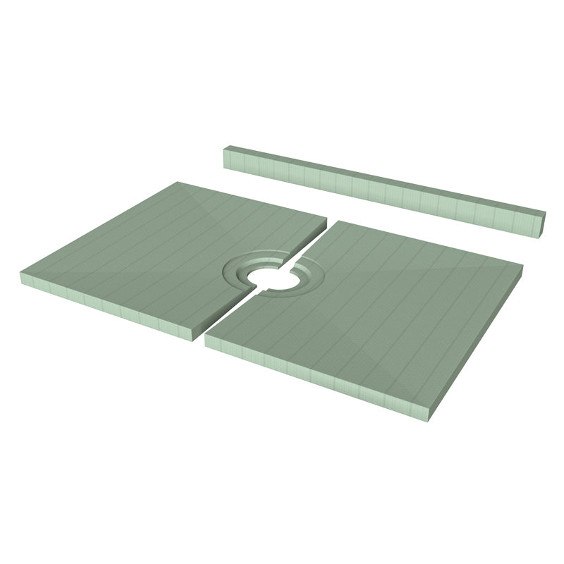 Quickdrain SDP3860LO Square Drain Shower Pan 38X60In Large Flange Off