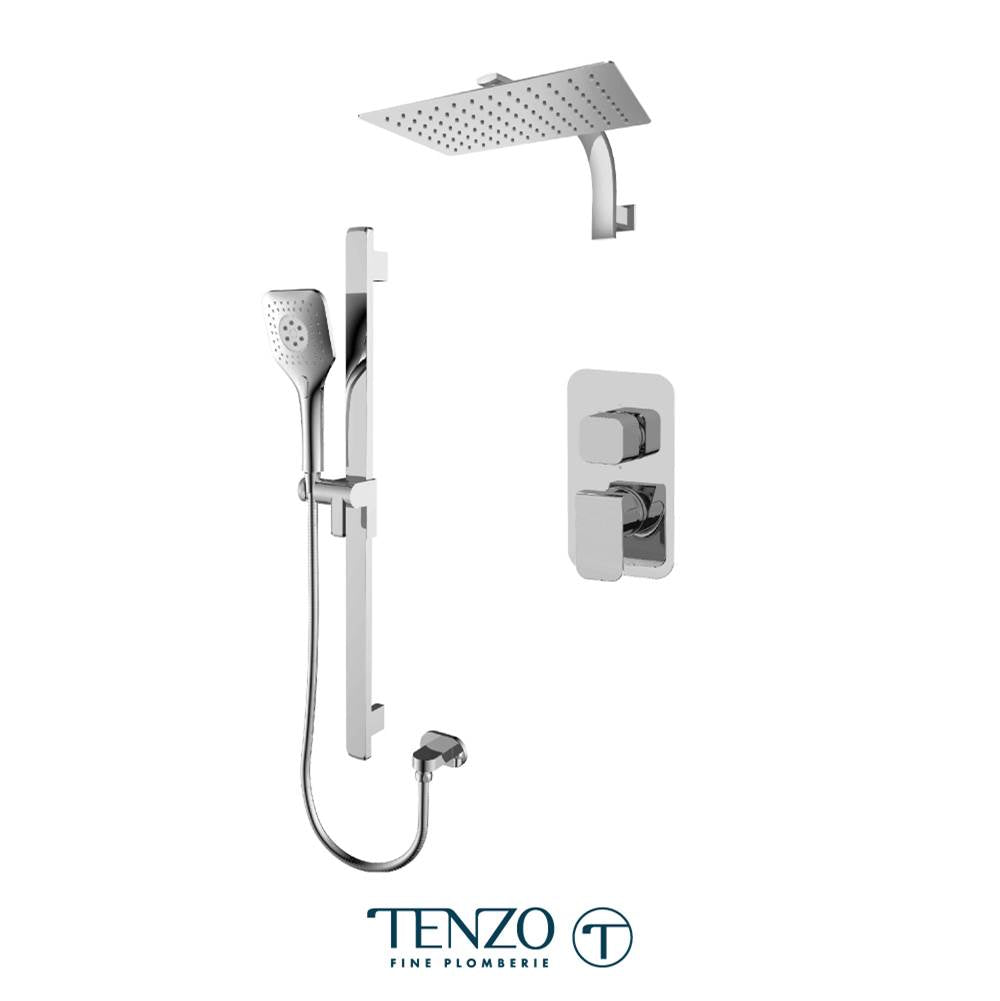 Tenzo QUPB32-20119-CR Quantum T-Box Kit 2 Functions Pressure Balance Chrome Finish