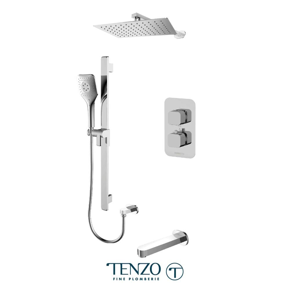 Tenzo QUT33-501115-CR Quantum T-Box Kit 3 Functions Thermo Chrome Finish