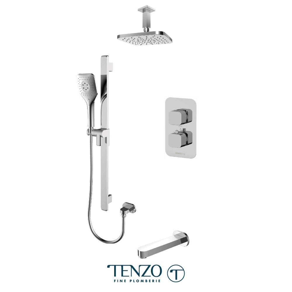 Tenzo QUT33-511345-CR Quantum T-Box Kit 3 Functions Thermo Chrome Finish