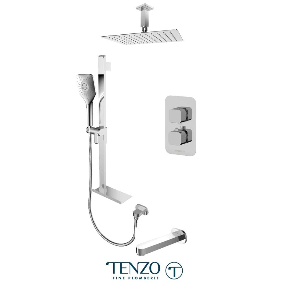Tenzo QUT33-513315-CR Quantum T-Box Kit 3 Functions Thermo Chrome Finish