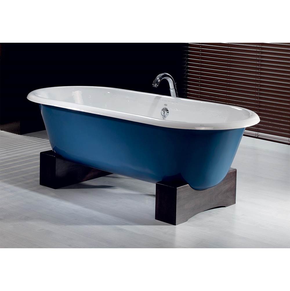 Cheviot 2129-WW Regal Cast Iron Bathtub With Wooden Base And Continuous Rolled Rim - Parent