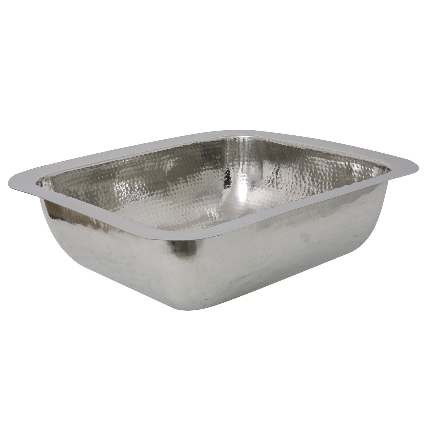 Nantucket Sinks 17.5" X 14.5" Hammered Brass Rectangle Undermount Bar Sink