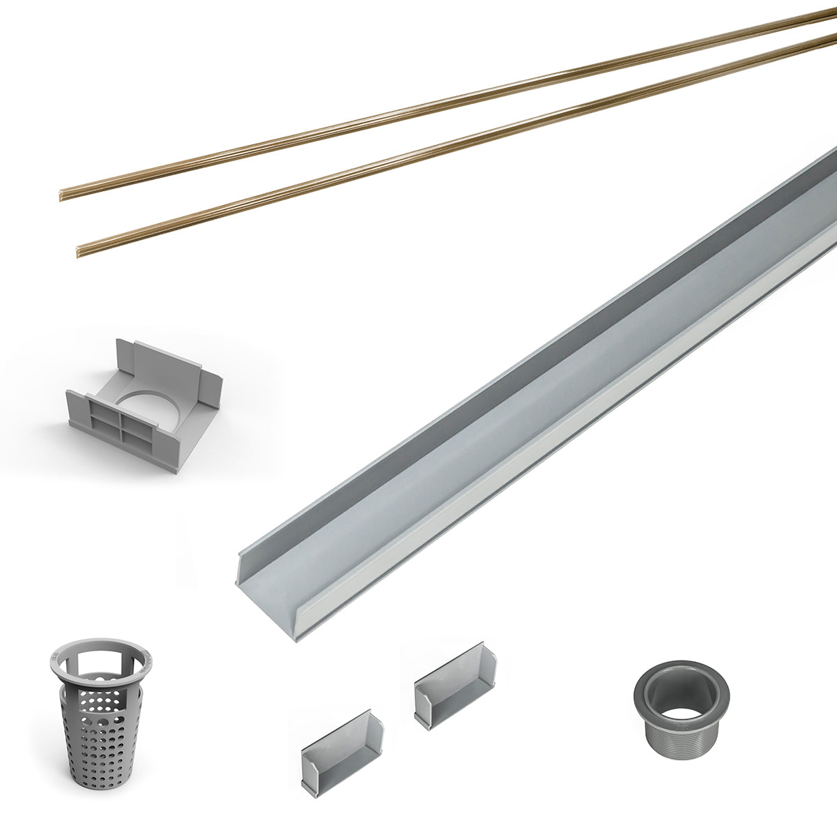 Infinity Drain RG 6596 96" PVC Component Only Kit for S-AG 65, S-DG 65, and S-TIF 65 series
