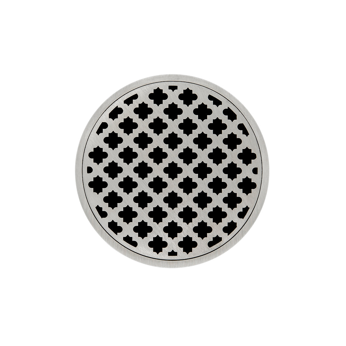 Infinity Drain RMD 5-2P 5” x 5” RMD 5 - Strainer - Moor Pattern & 2" Throat w/PVC Drain Body 2” Outlet