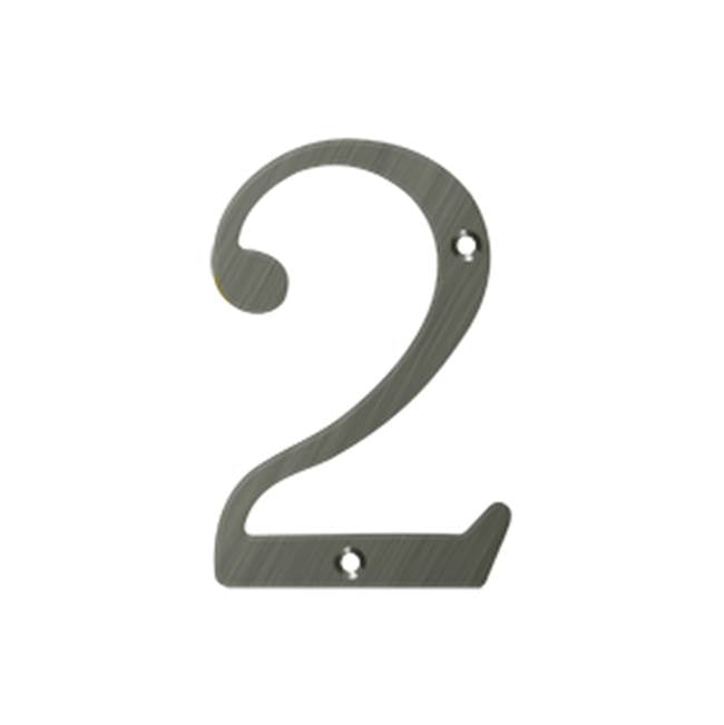 Deltana RN42 4 Numbers, Solid Brass