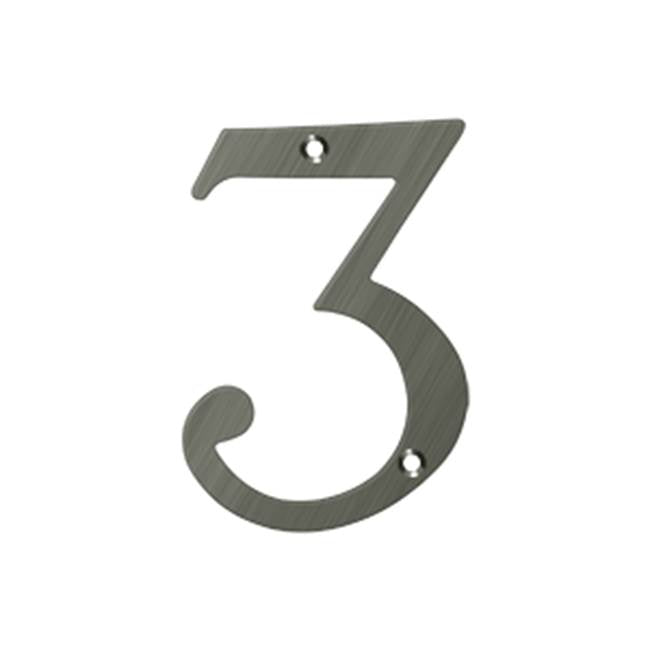 Deltana RN43 4 Numbers, Solid Brass
