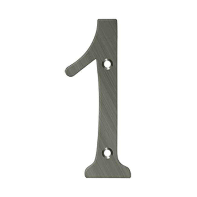 Deltana RN61 6 Numbers, Solid Brass