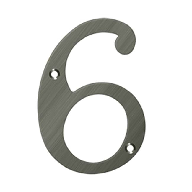 Deltana RN66 6 Numbers, Solid Brass