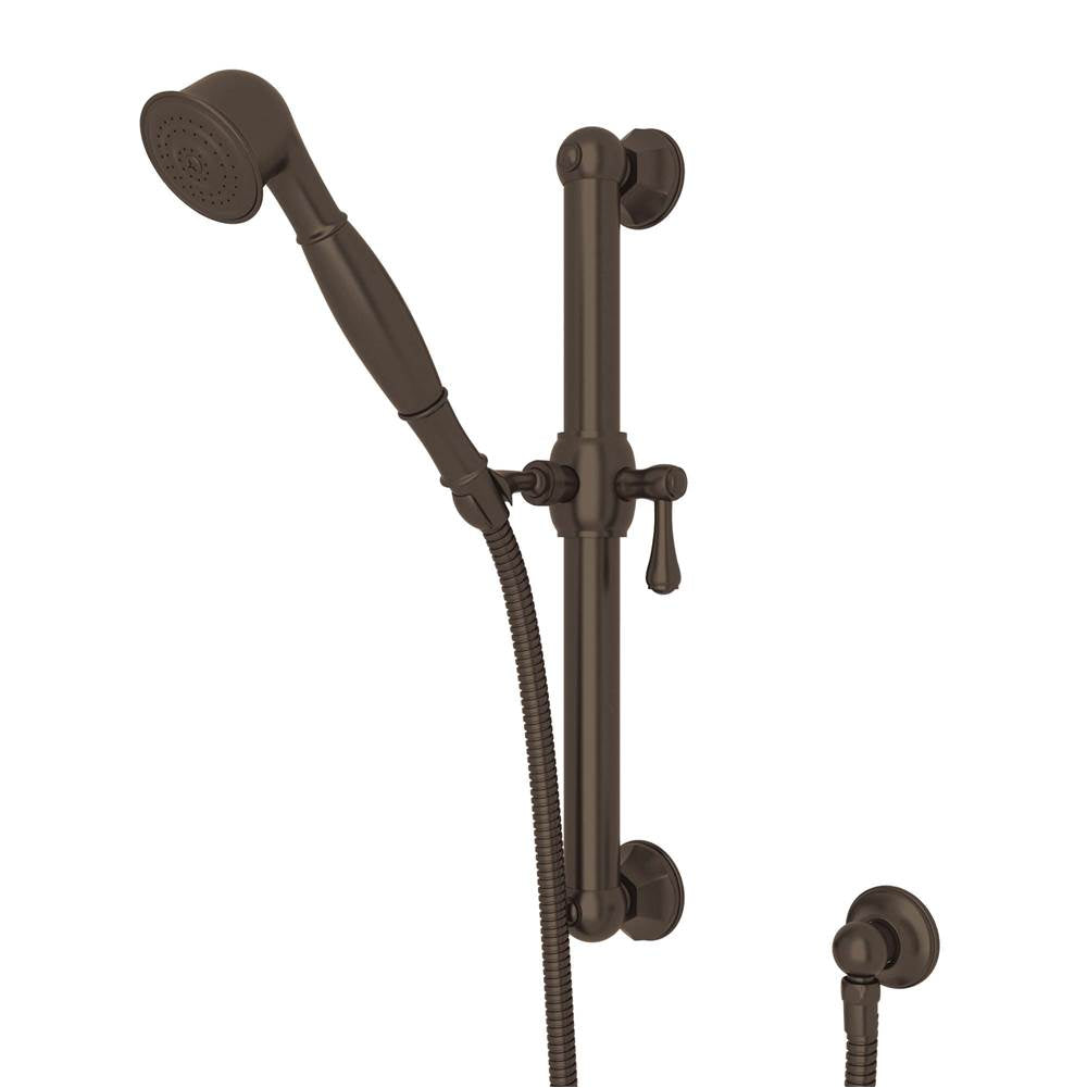 Rohl 1282 Handshower Set With 24" Grab Bar and Single Function Handshower