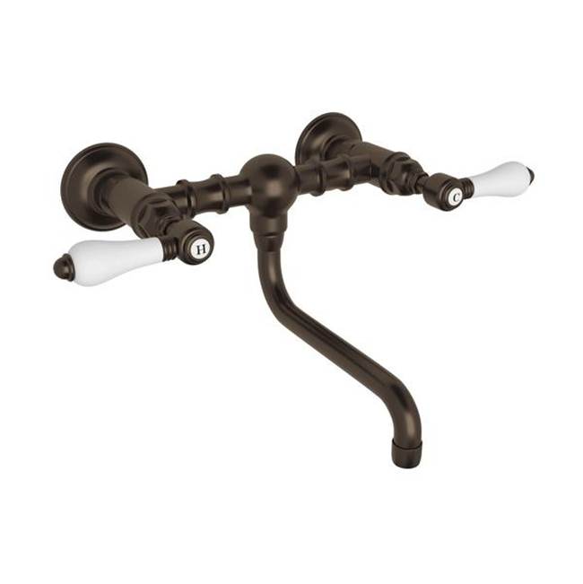 Rohl A1405/44LP-2 Acqui Wall Mount Bridge Lavatory Faucet