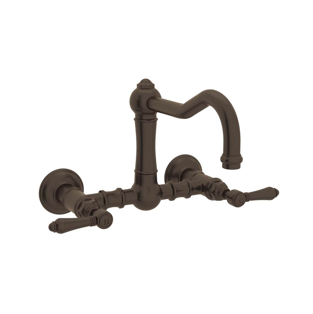 Rohl A1456LM-2 Acqui Wall Mount Bridge Kitchen Faucet With Column Spout
