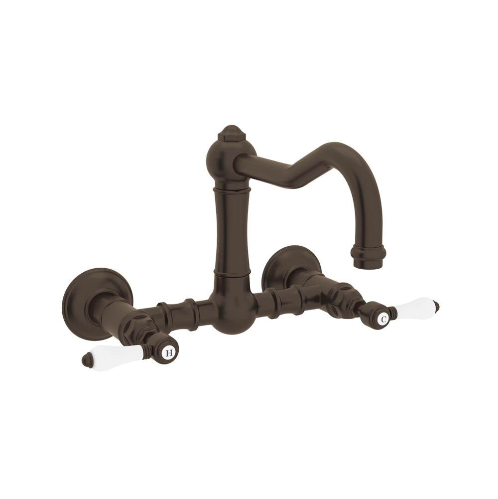 Rohl A1456LP-2 Acqui Wall Mount Bridge Kitchen Faucet With Column Spout
