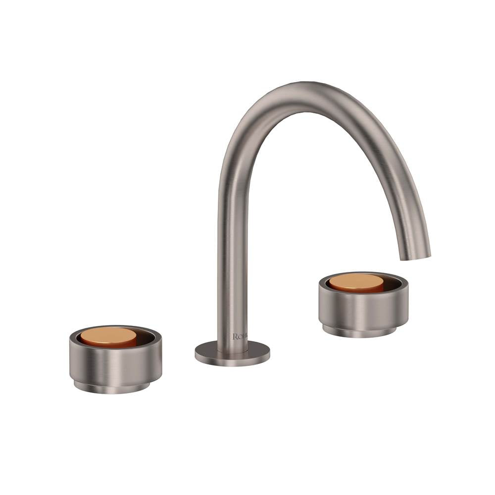 Rohl EC08D3IW Eclissi Widespread Lavatory Faucet With C-Spout