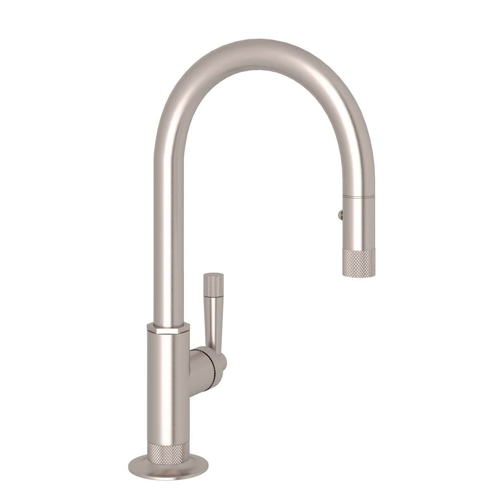 Rohl MB7930SLM-2 Graceline Pull-Down Bar/Food Prep Kitchen Faucet With C-Spout
