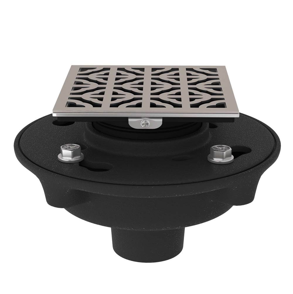 Rohl SDCI2-3146 Cast Iron 2" No Hub Drain Kit With 3146 Petal Decorative Cover